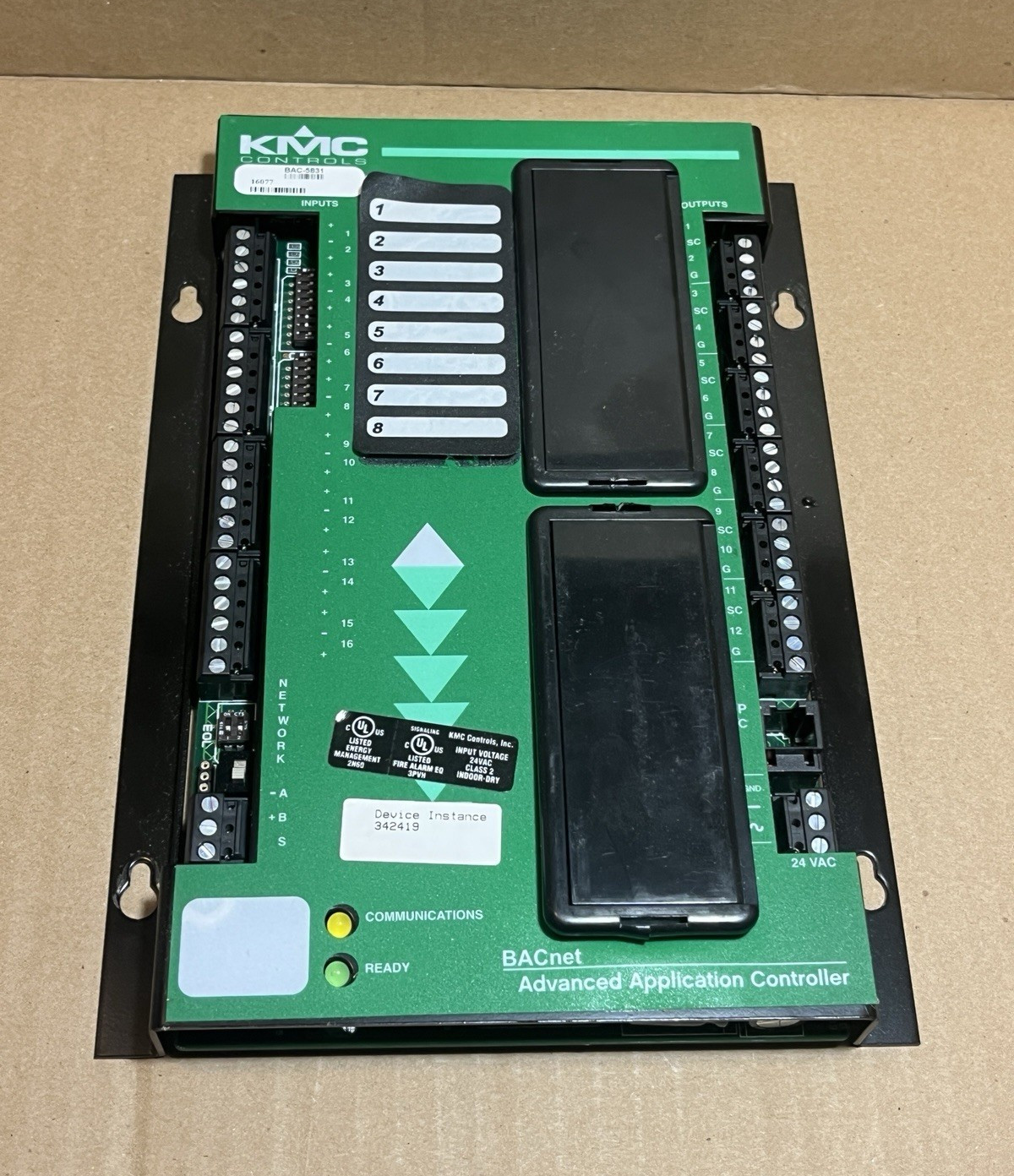 KMC Controls BAC-5831 BACnet Advanced Application Controller, 24 VAC, 1/2A