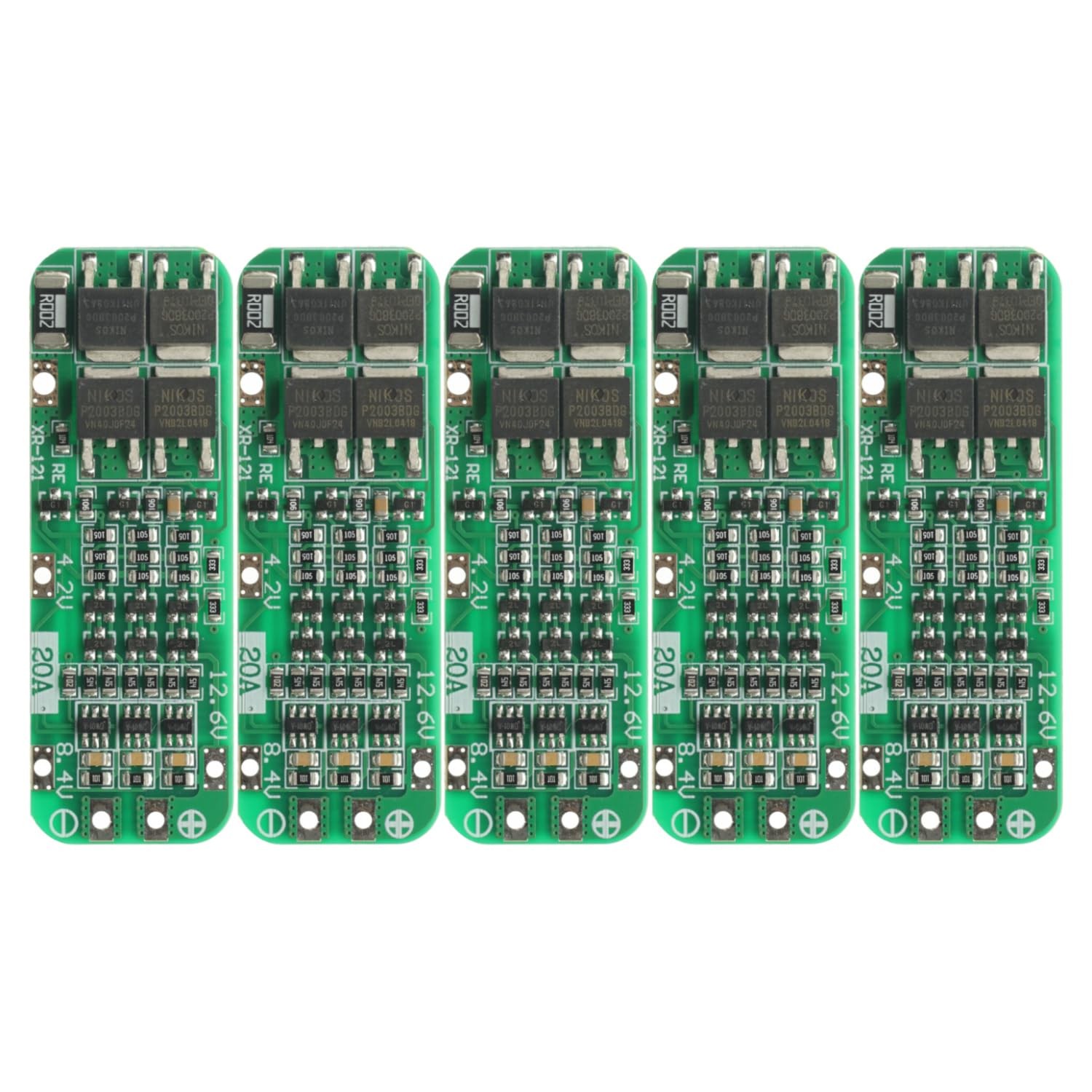 5PCS 3S 20A BMS Protection Board Li-ion Lithium Battery Charger PCB 18650