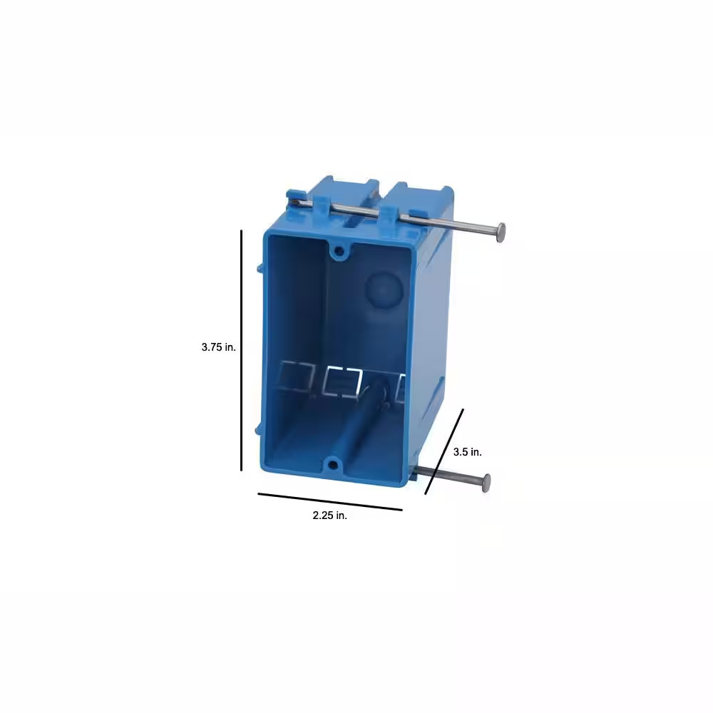 1-Gang 22 cu. in. New Work PVC Electrical Outlet Box