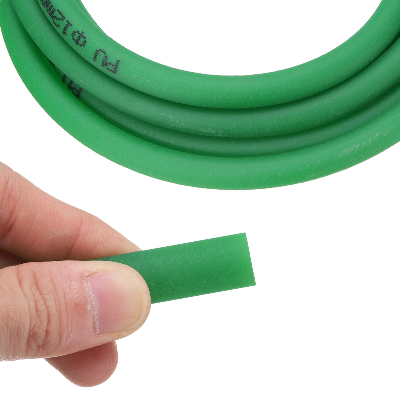 Polyurethane Round Belts 12mm Dia, 3 Meters (10ft) Length (Rough Surface, Green)
