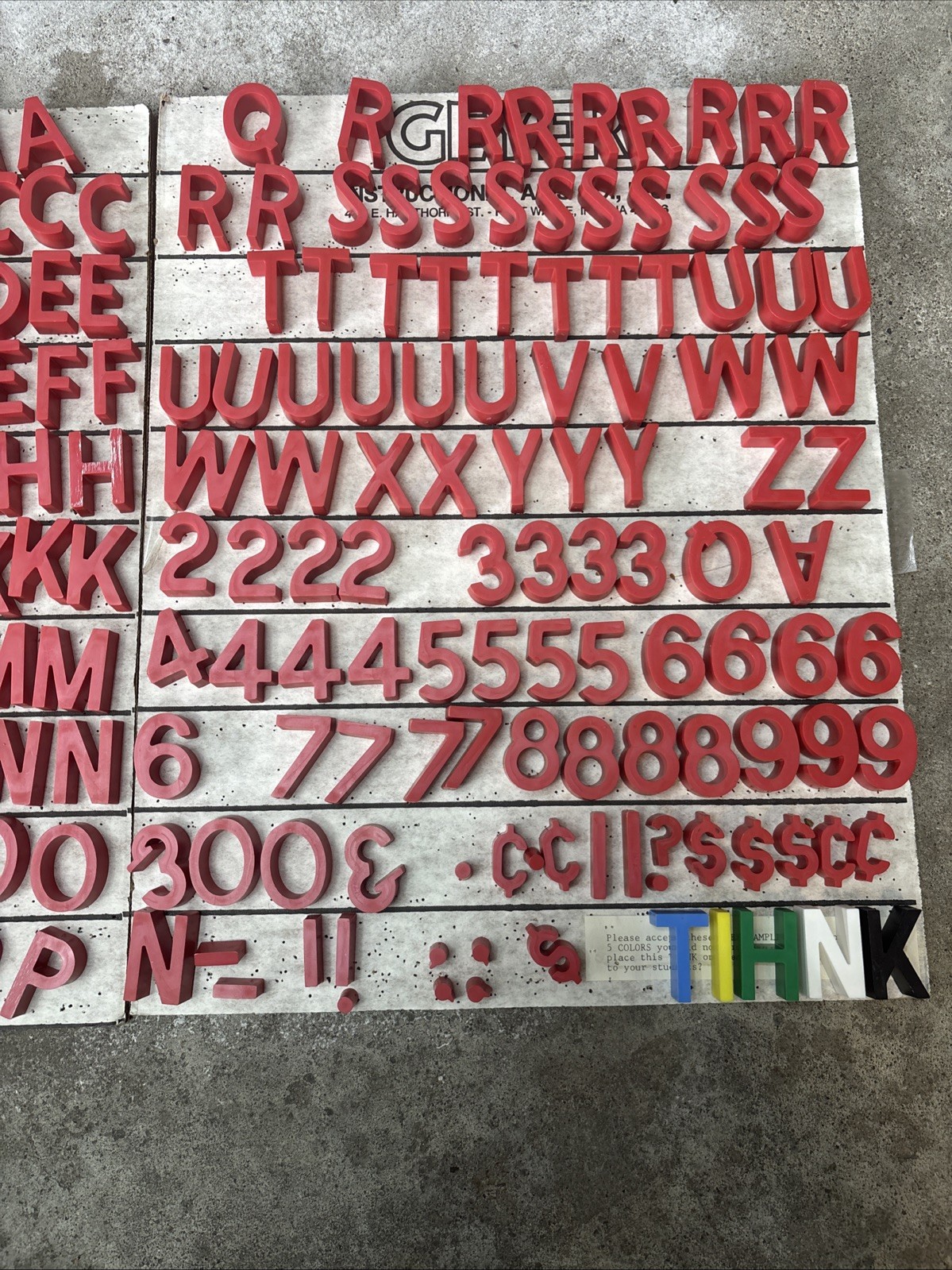 Push Pin Letter And Number Set