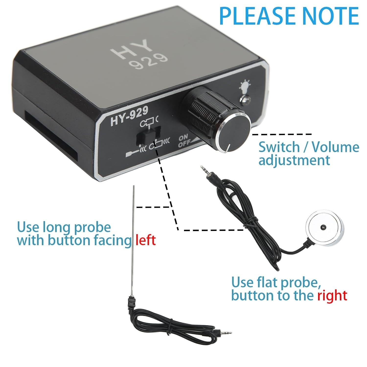 Precision Water Leak Detector with Dual Probes & High-Definition Audio Earphones