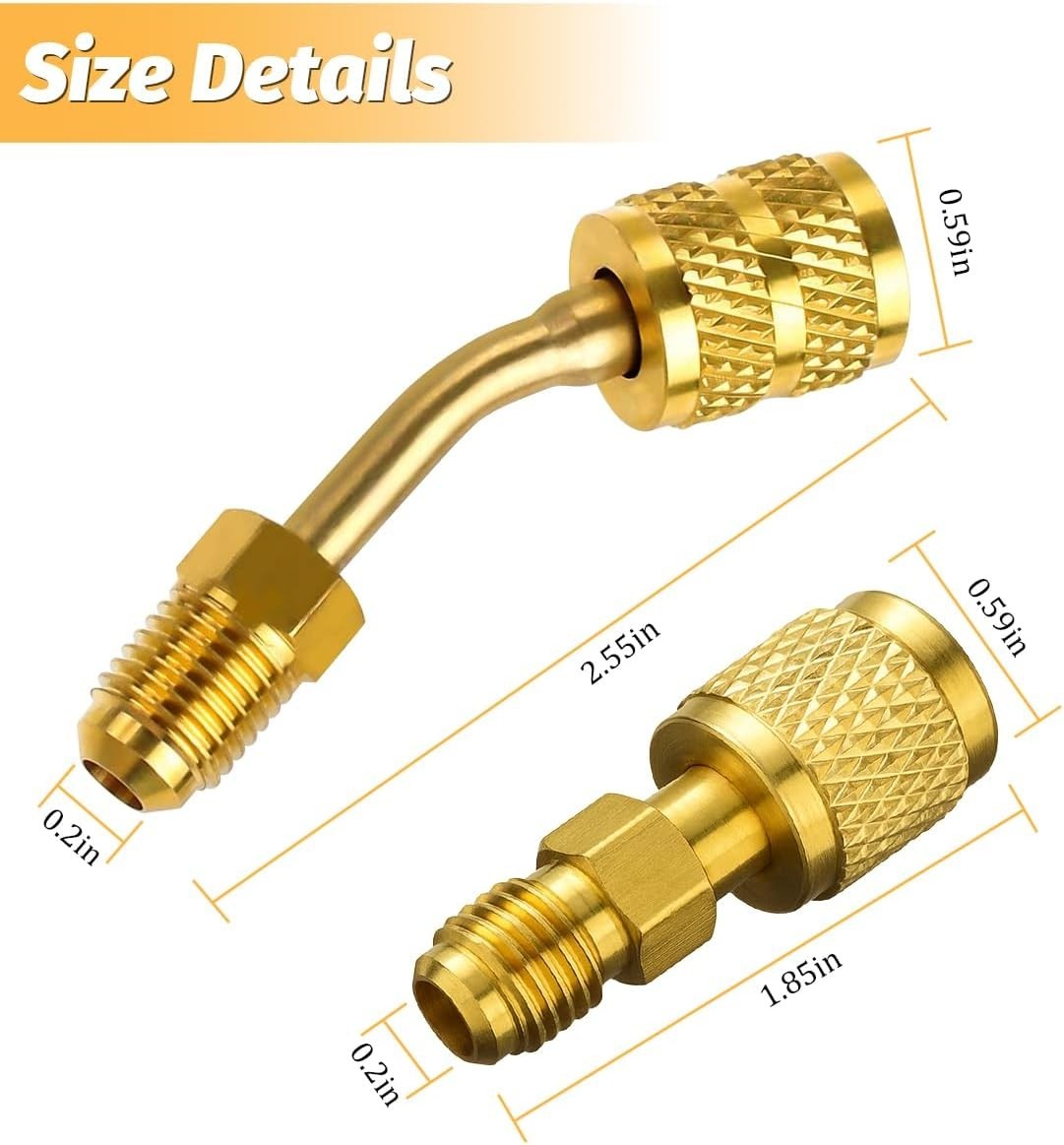 7× AC Refrigerant Ball Valve Kit Tool 1/4″ 5/16″ Adapter R410A Mini Split HVAC