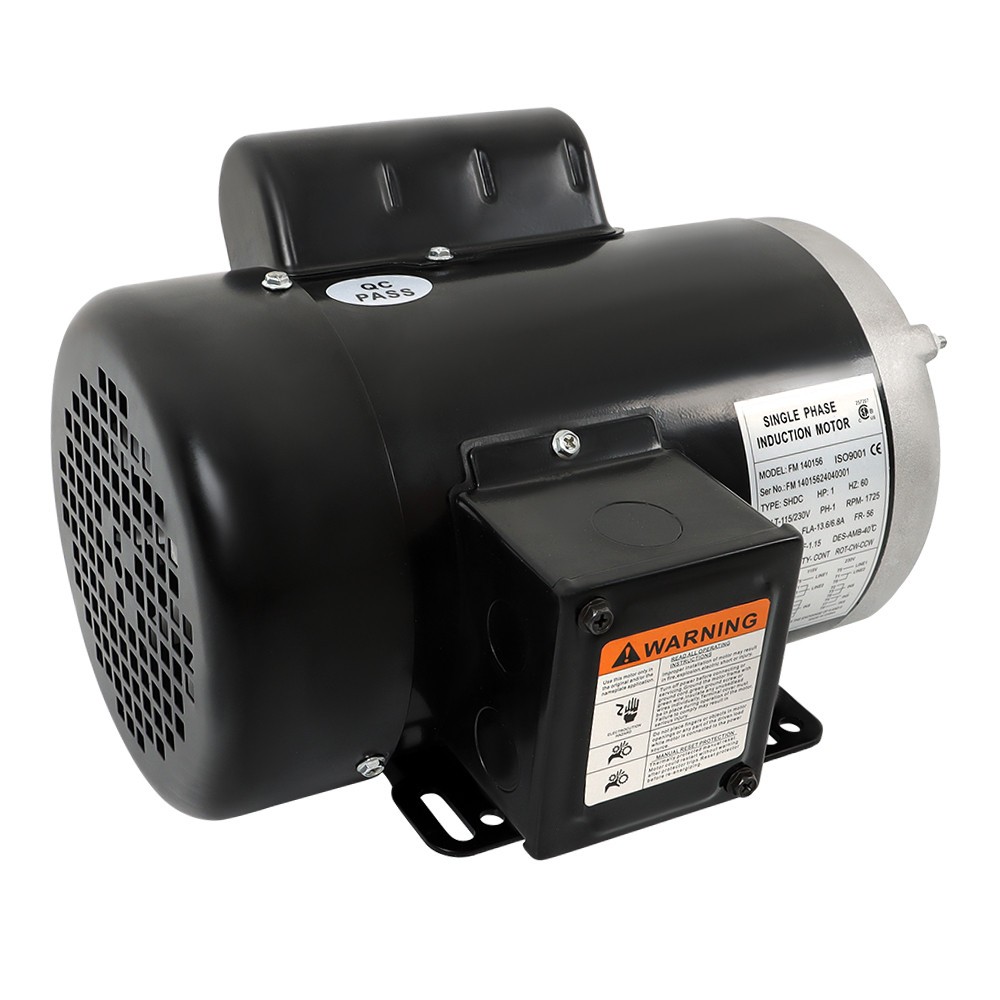 Farm Duty Single Phase Motor 1 HP 1750RPM 115V/230V 56 Frame 13.6/6.8A CW/CCW