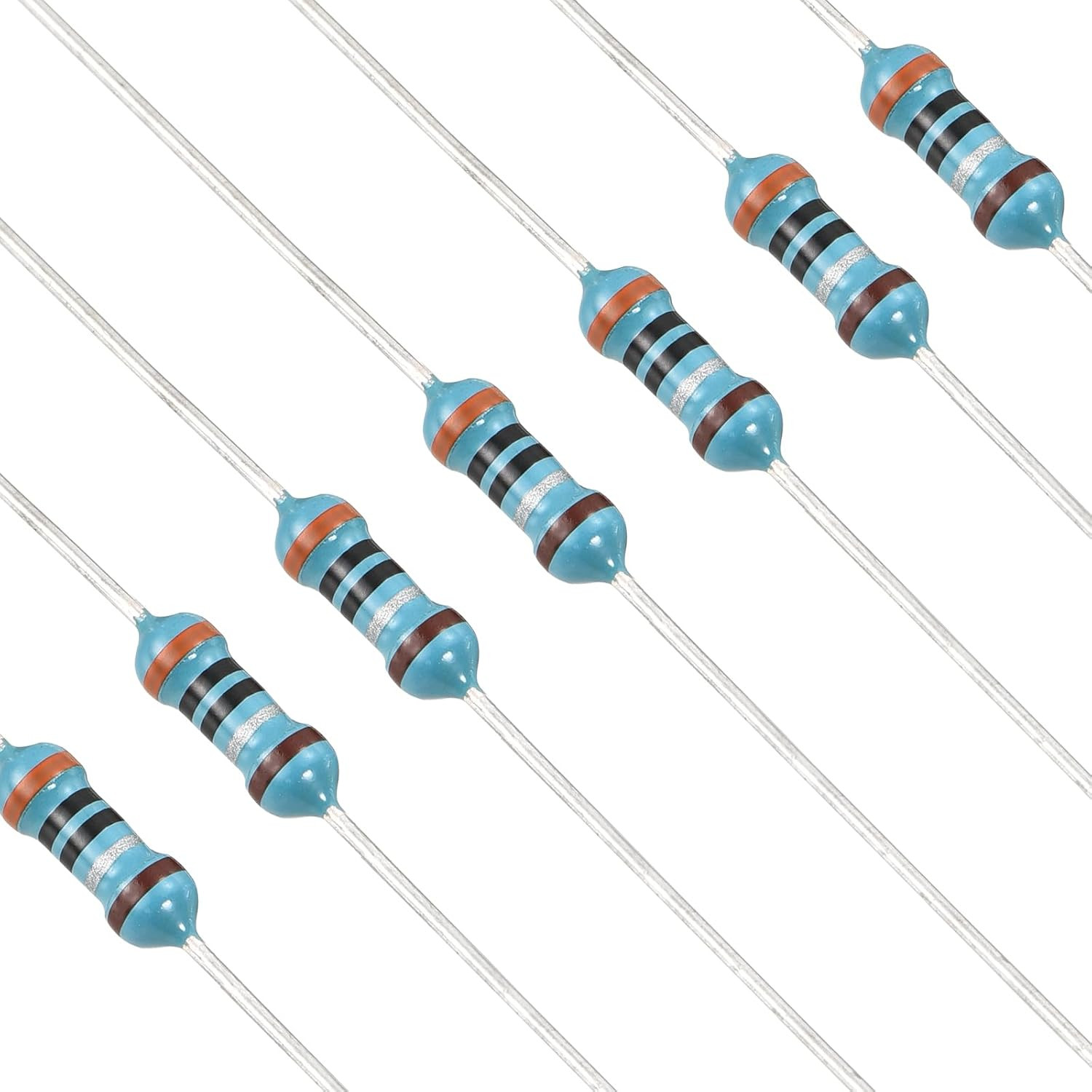 100Pcs 30 Ohm Resistor, 1/4W (0.25W) Metal Film Fixed Resistor, Tolerance +/-1%