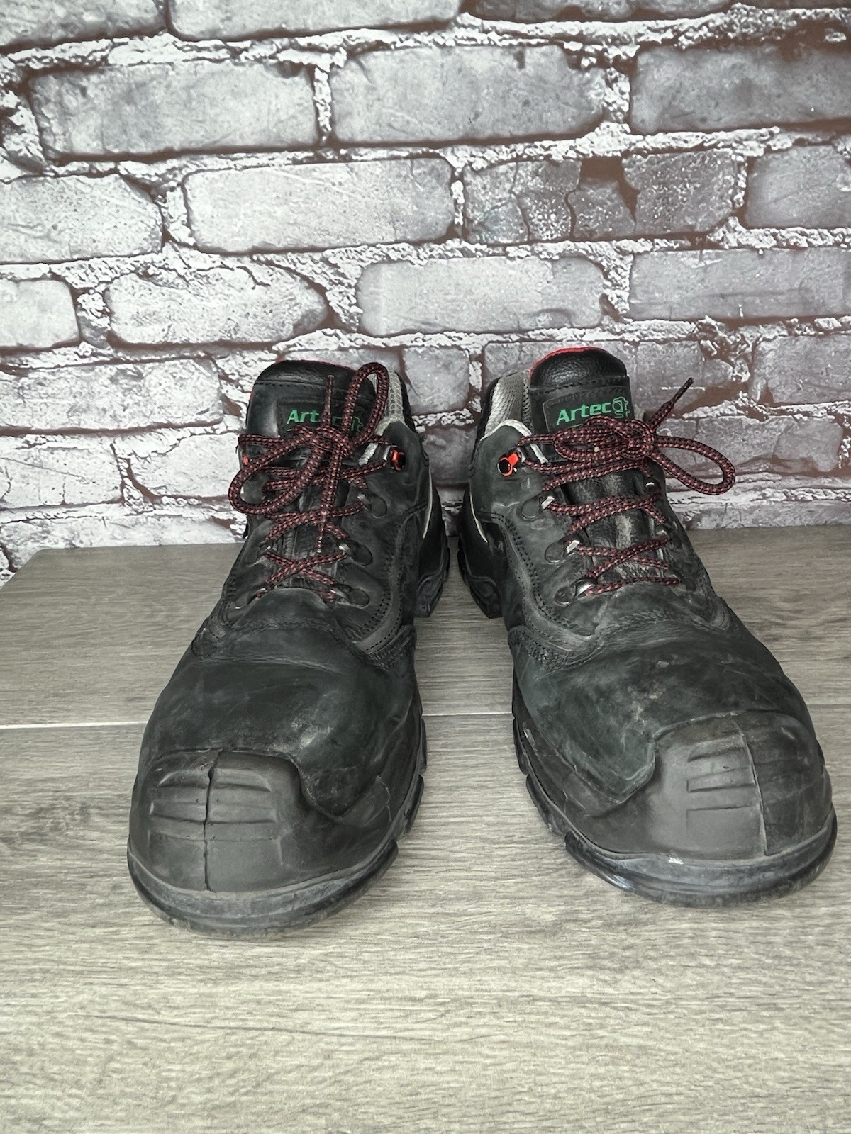 Artec Vibram Black Nubuck Industrial Steel Toe Work Shoes Men’s Sz 10.5M US/44EU