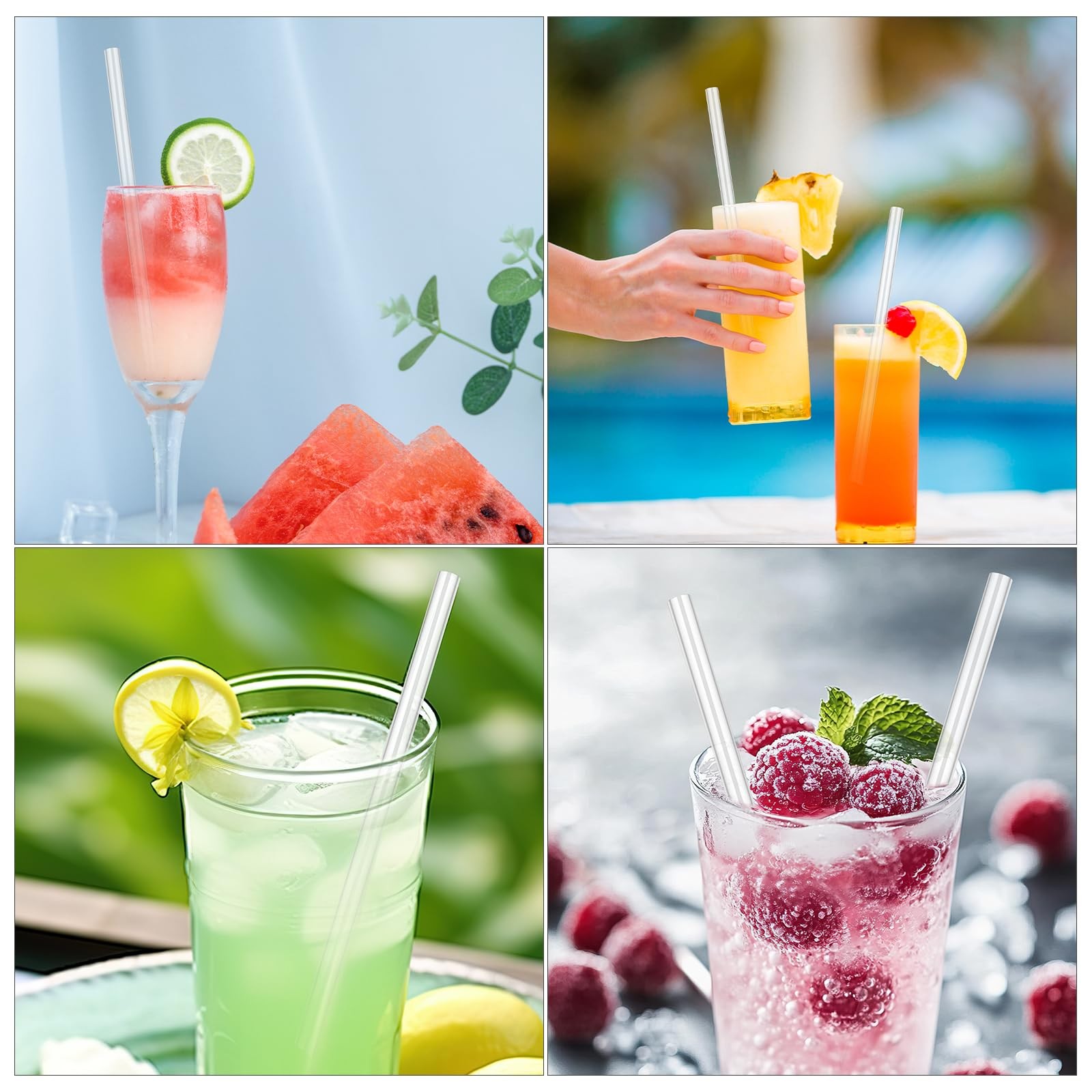 6pcs Replacement Straw Compatible with 30oz, as shown in the detailed picture