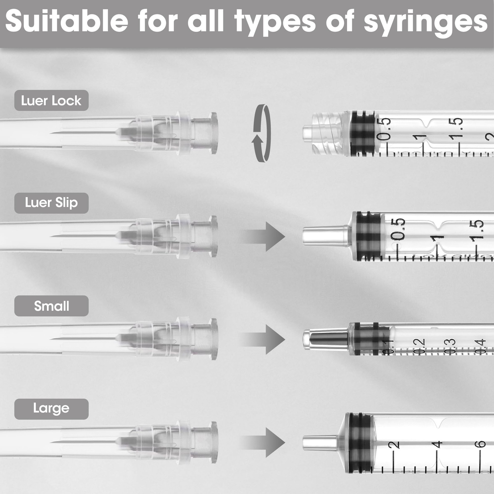 27Ga 1/2 Inch Luer Lock Needle Accessories with Cap for Scientific and Industria