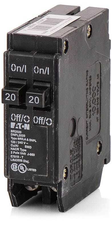 Cutler Hammer BR2020 1 Pole Twin 20 A 120V Plug In Type BRD-DNPL Breaker non-CTL