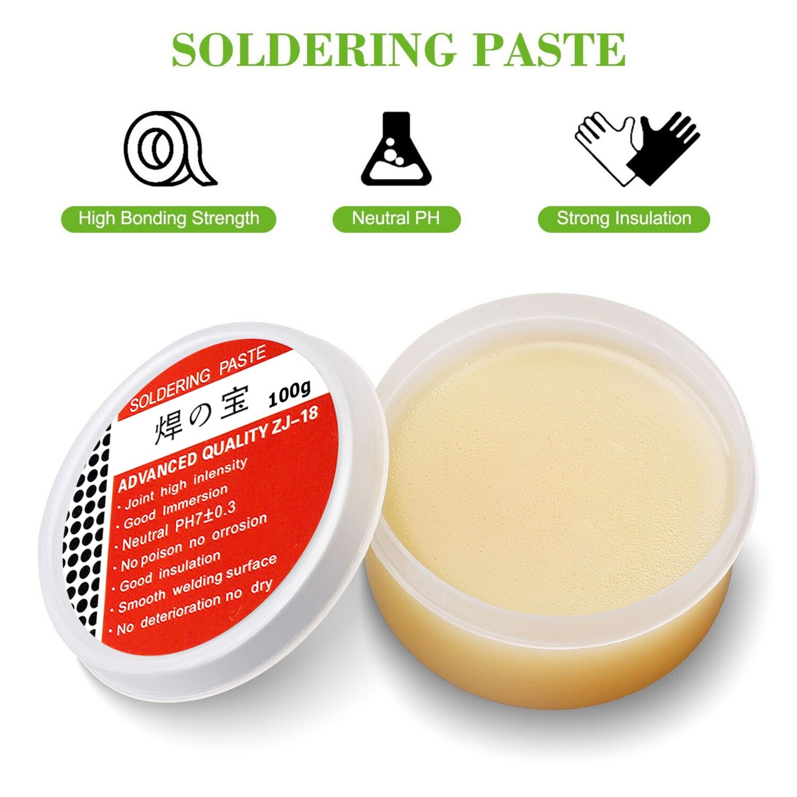 Quality Metal Cased Rosin Soldering Flux Paste Solder Welding Grease100G