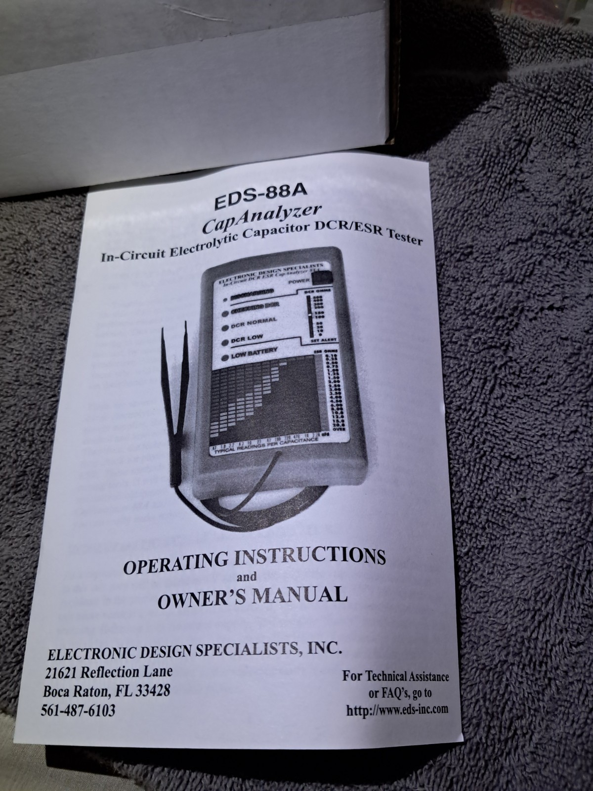 EDS CapAnalyzer 88A ESR Tester Kit – Custom Hardwired Pomona Tweezer Upgrade
