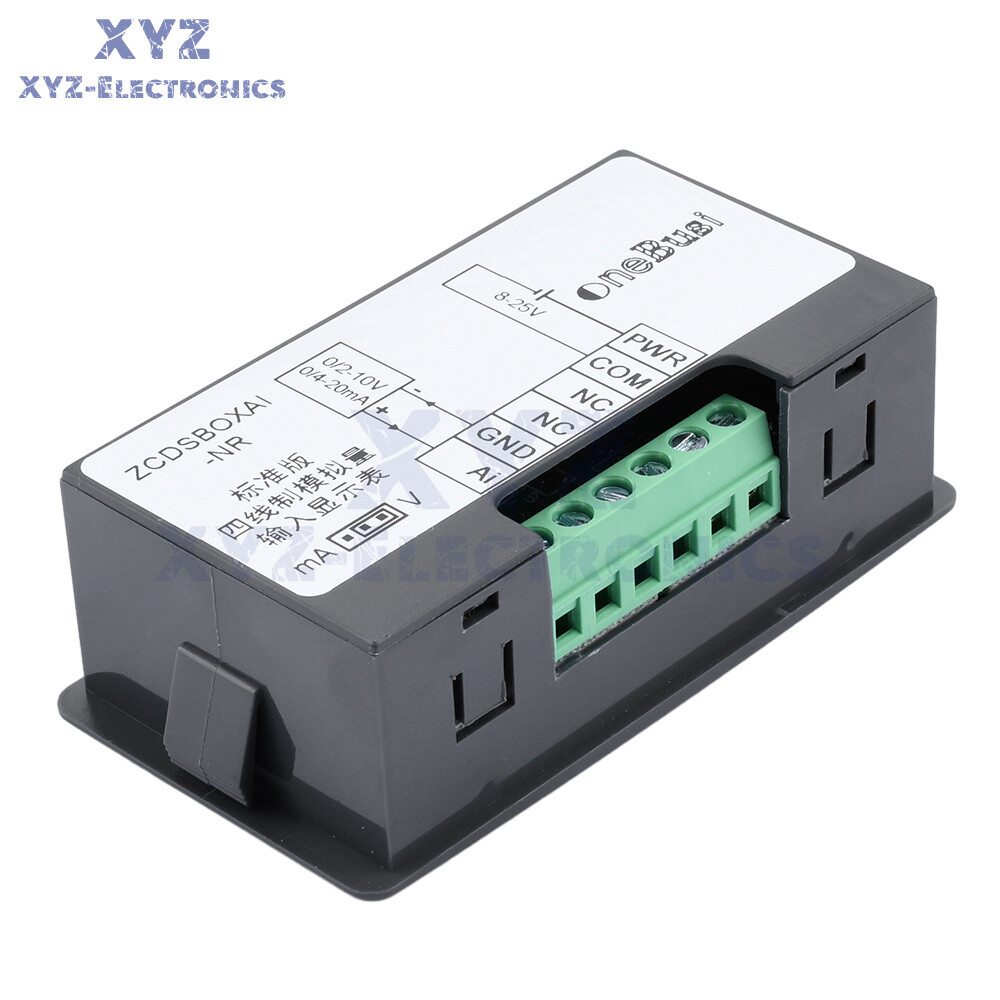 0-10V 0-20mA 2-10V 4-20mA 4-Wire Analog Input (Reception) Display Meter DC 8~25V