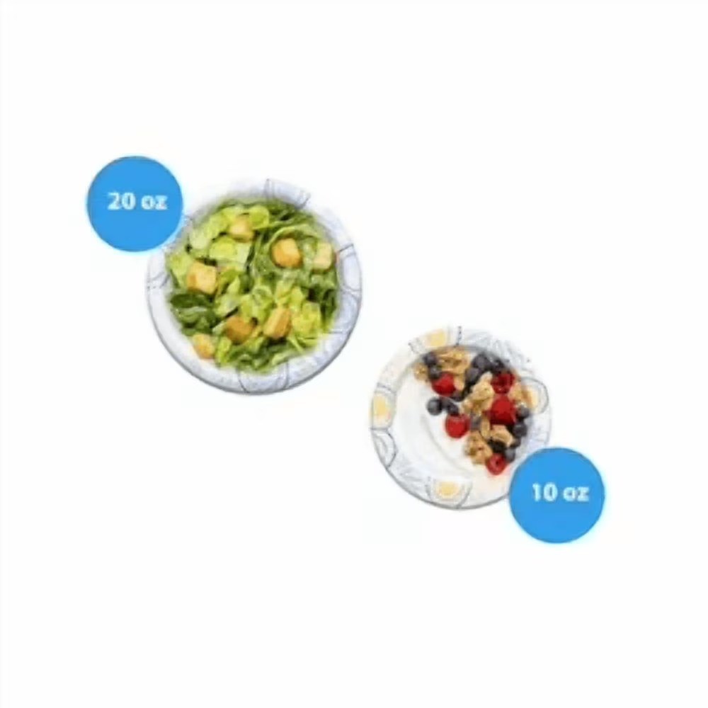 Disposable Paper Bowls 20 oz Everyday Use Pack of 50