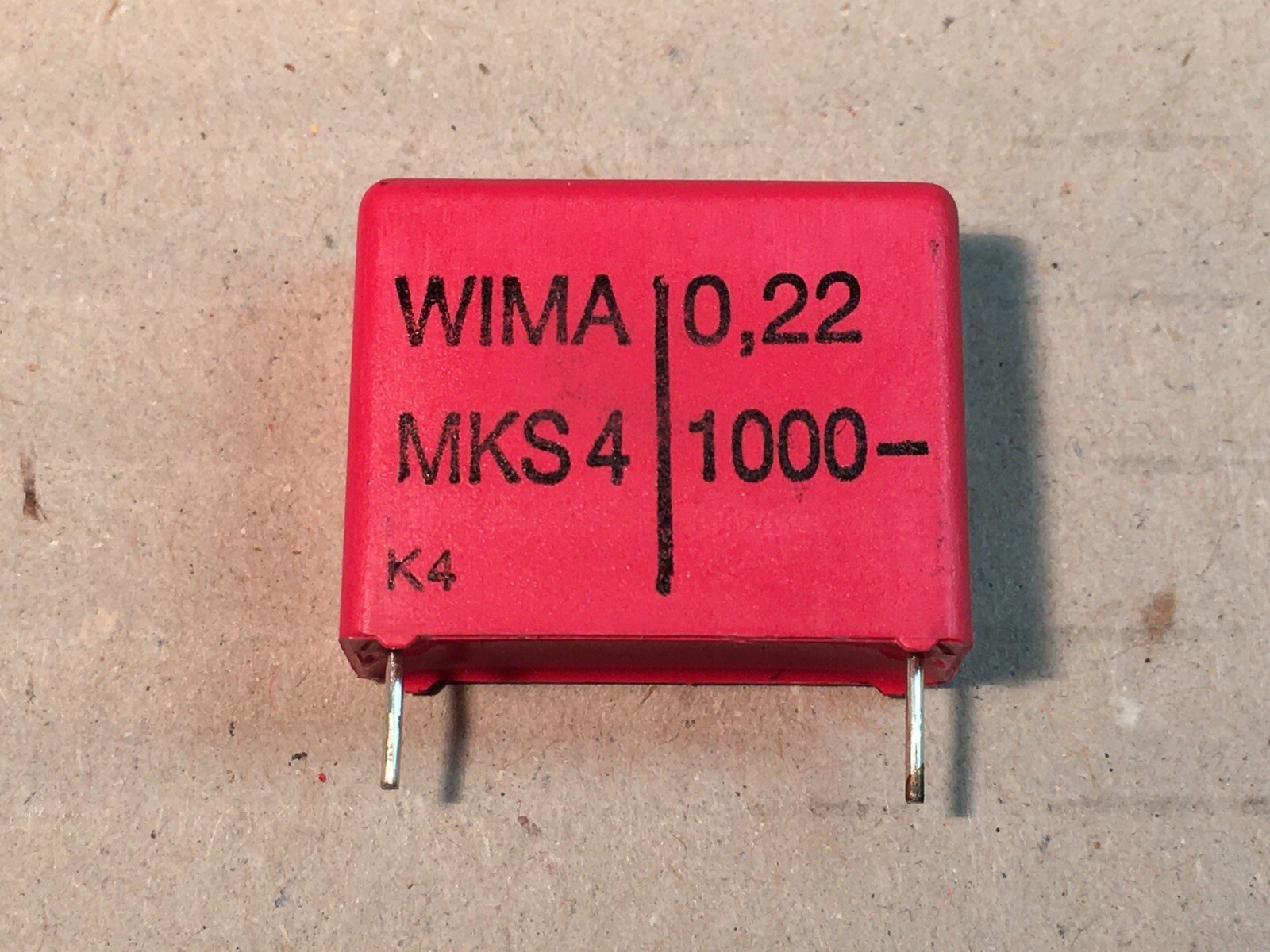 10 WIMA 0.22uF Film Capacitors 1,000v MKS4 1kv 220nF 0.22MFD Caps New & Tested!
