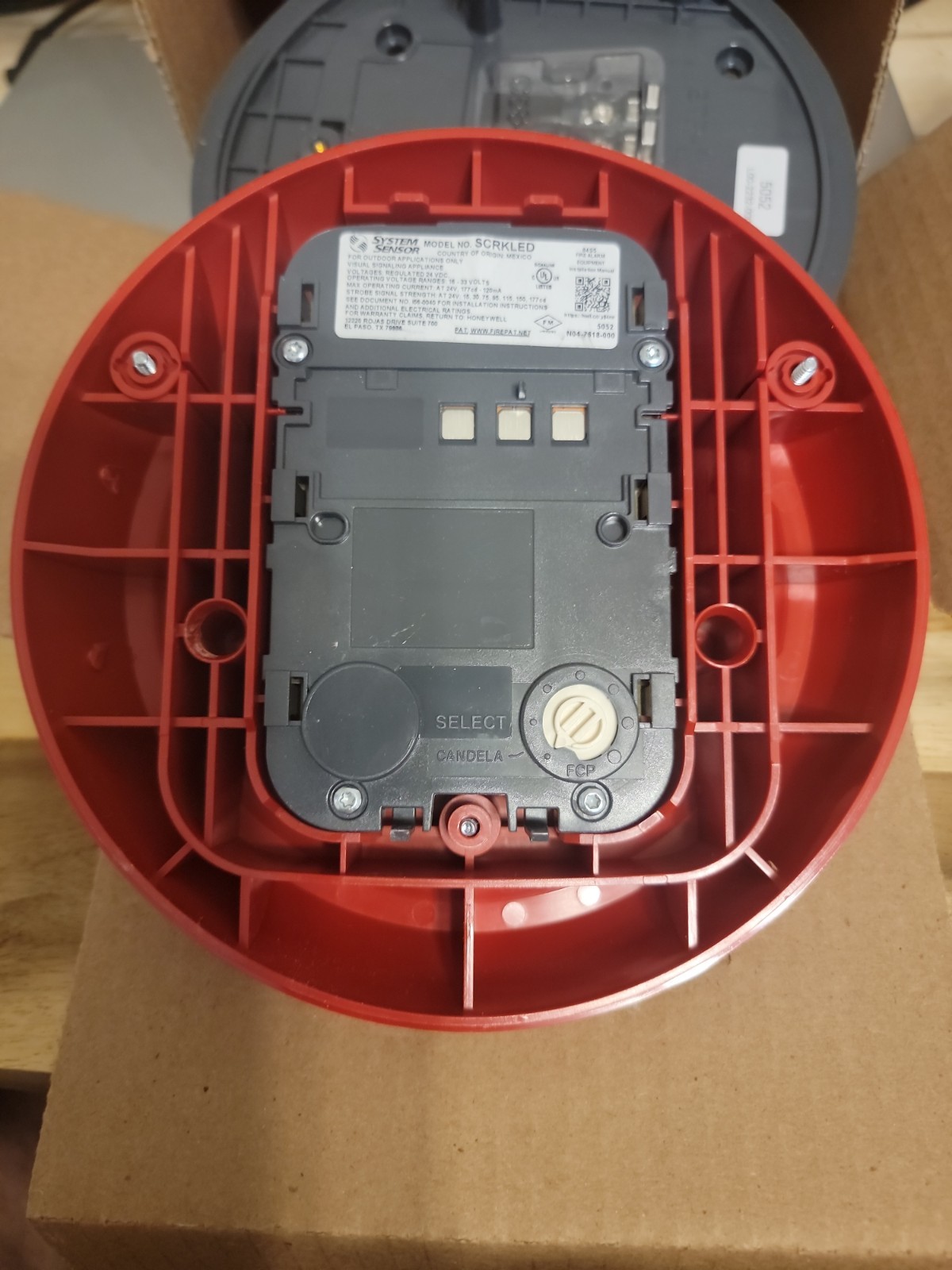 System Sensor SCRKLED Ceiling Strobe RED