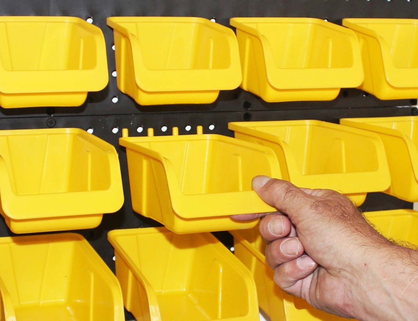 WallPeg 56 Pegboard Kit Storage Part Bins and Flex-Lock Peg Hooks for 1/4″ holes