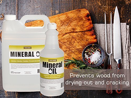 Premium 100% Pure Food Grade Mineral Oil USP, 1 Quart (32 ounces), NSF