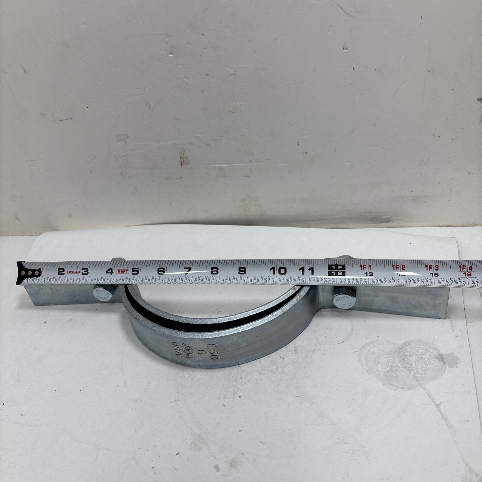 Riser Clamp,Pipe Sz 6 In,15.5”L X 1.5” Wide X 23”Thick. Heavy duty ,made USA