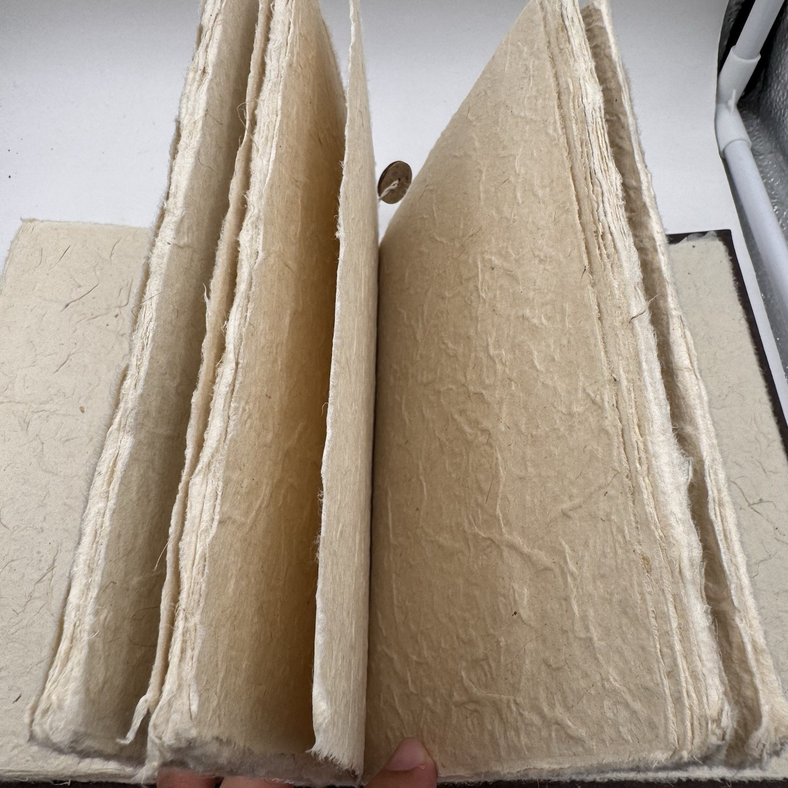 Cotton Rag Paper Hardcover Blank Journal 8.5×6 Deckled Edge Art Endpaper