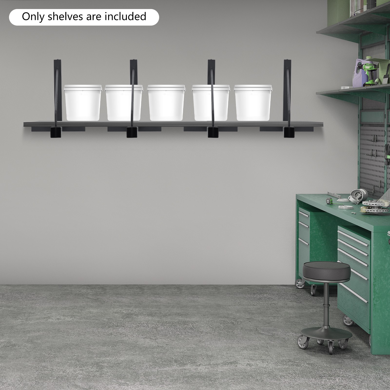 4x Container Shelf Bracket Shipping Container Bracket Triangular 249.48kg/550lbs