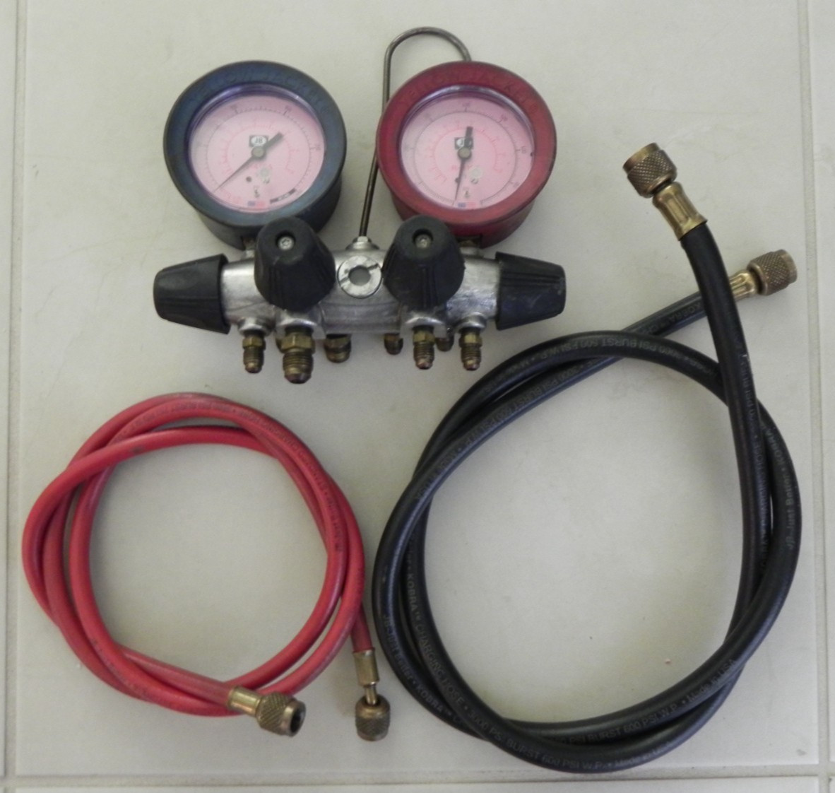 JB Industries ZEPPELIN 4-Valve Forged Aluminum Manifold Gauges R410A Tested -USA