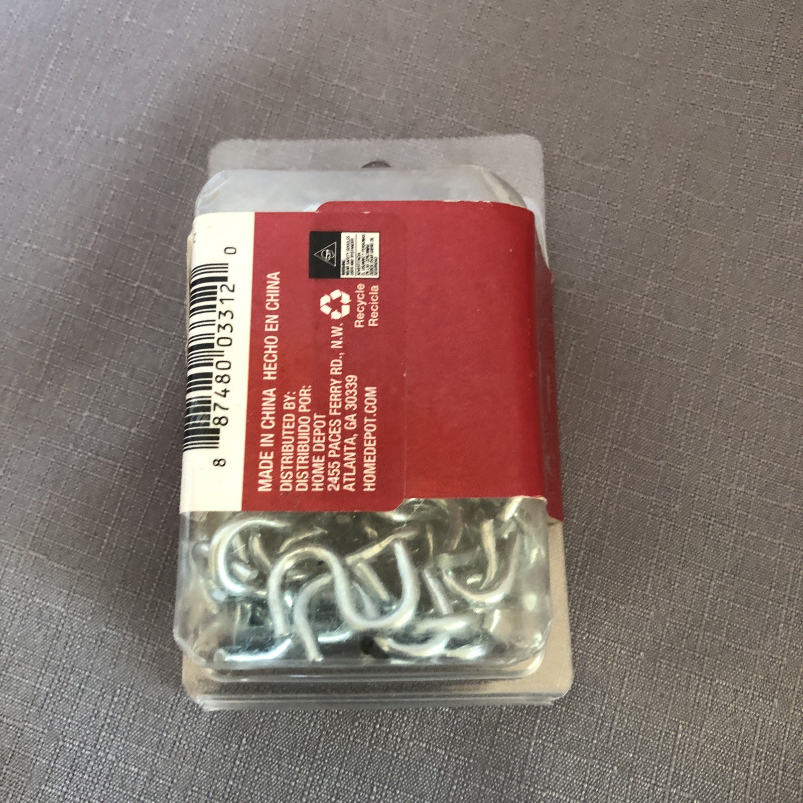 Everbilt 1 Inch Zinc Plated S-Hooks 100 Pack (SHIPS IN 24 HOURS)