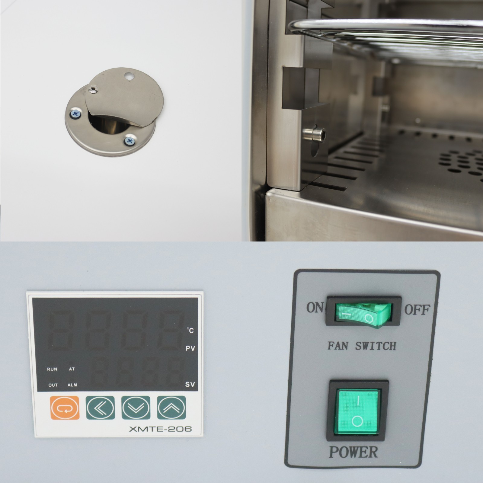 Lab Digital Forced Air Convection Drying Oven Stainless Steel Liner 2 Layers