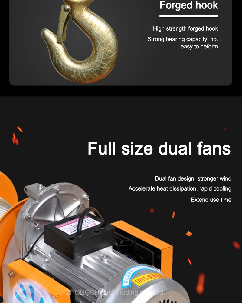 Miniature Electric Hoist, 220V, Household Small Lifting Machine, Lifting Unit