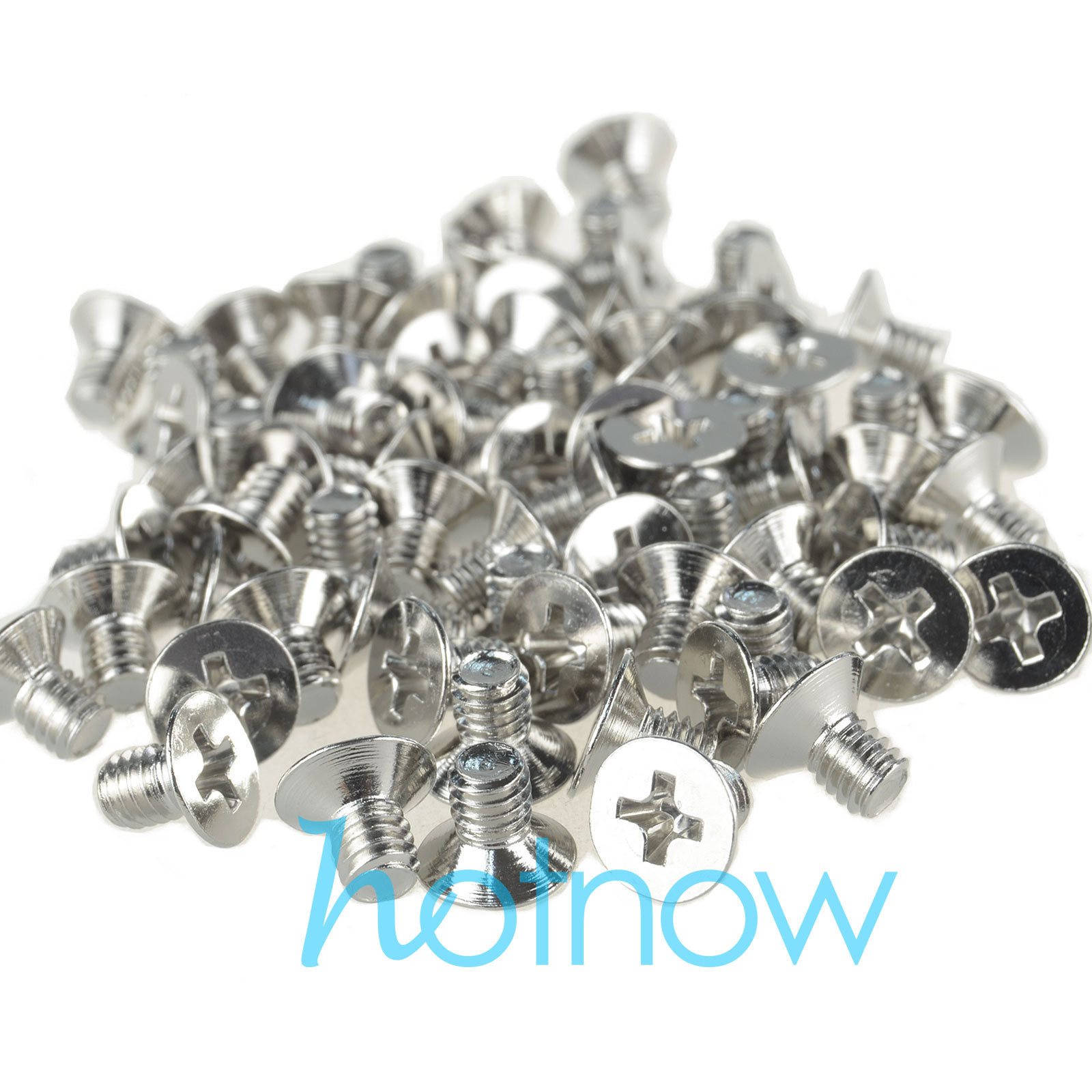 50 pcs M4 x 6mm Countersunk Flat head screws Nickel-pl​ated