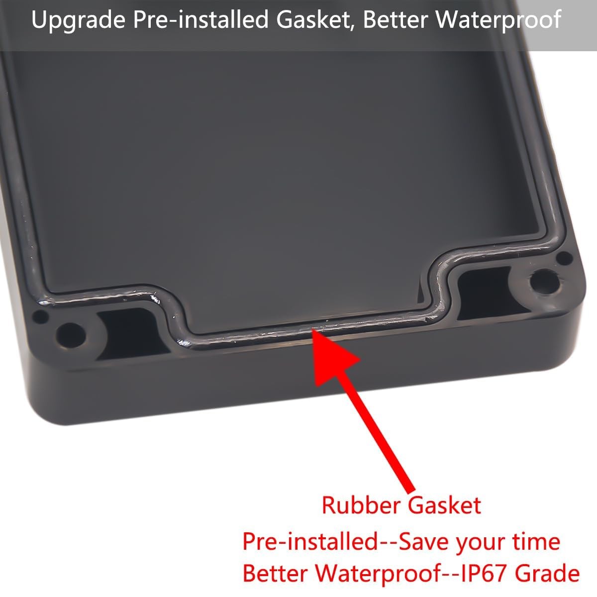 IP67 Waterproof Project Junction Box ABS 6.30×4.33×3.54 Inch 160x110x90 mm