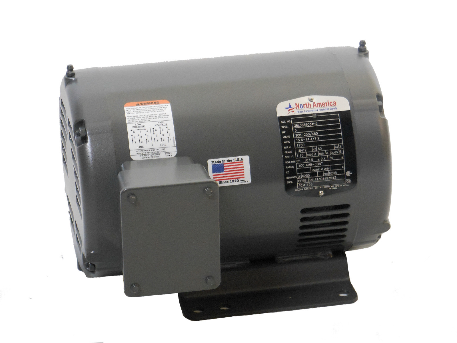PL-5 Pro-Line 5HP Rotary Phase Converter – Built-In Starter, Made in USA