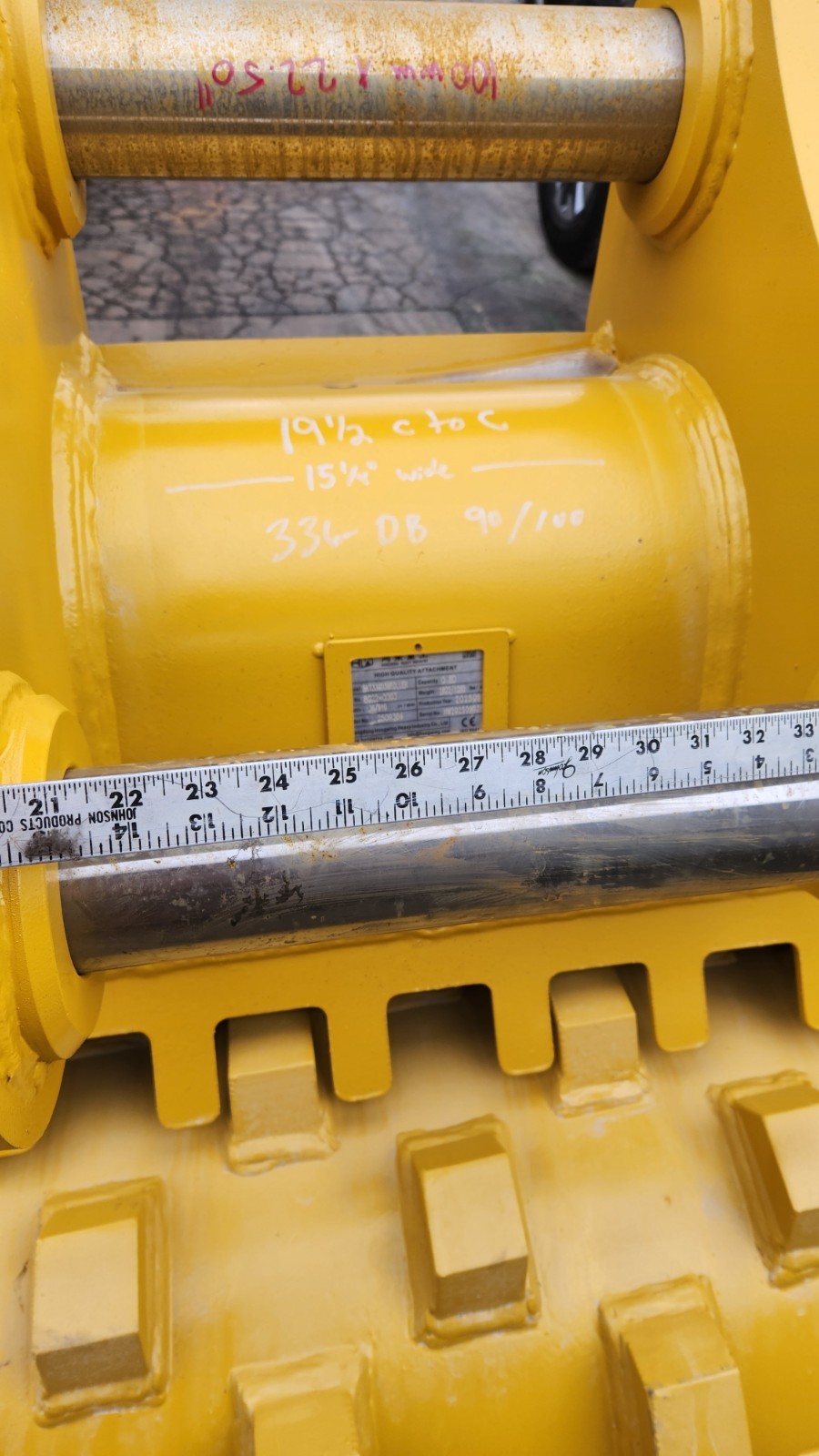 36″ Cat 330 336 trench roller Bucket compactor wheel Excavator 90mm 100mm .50 YD