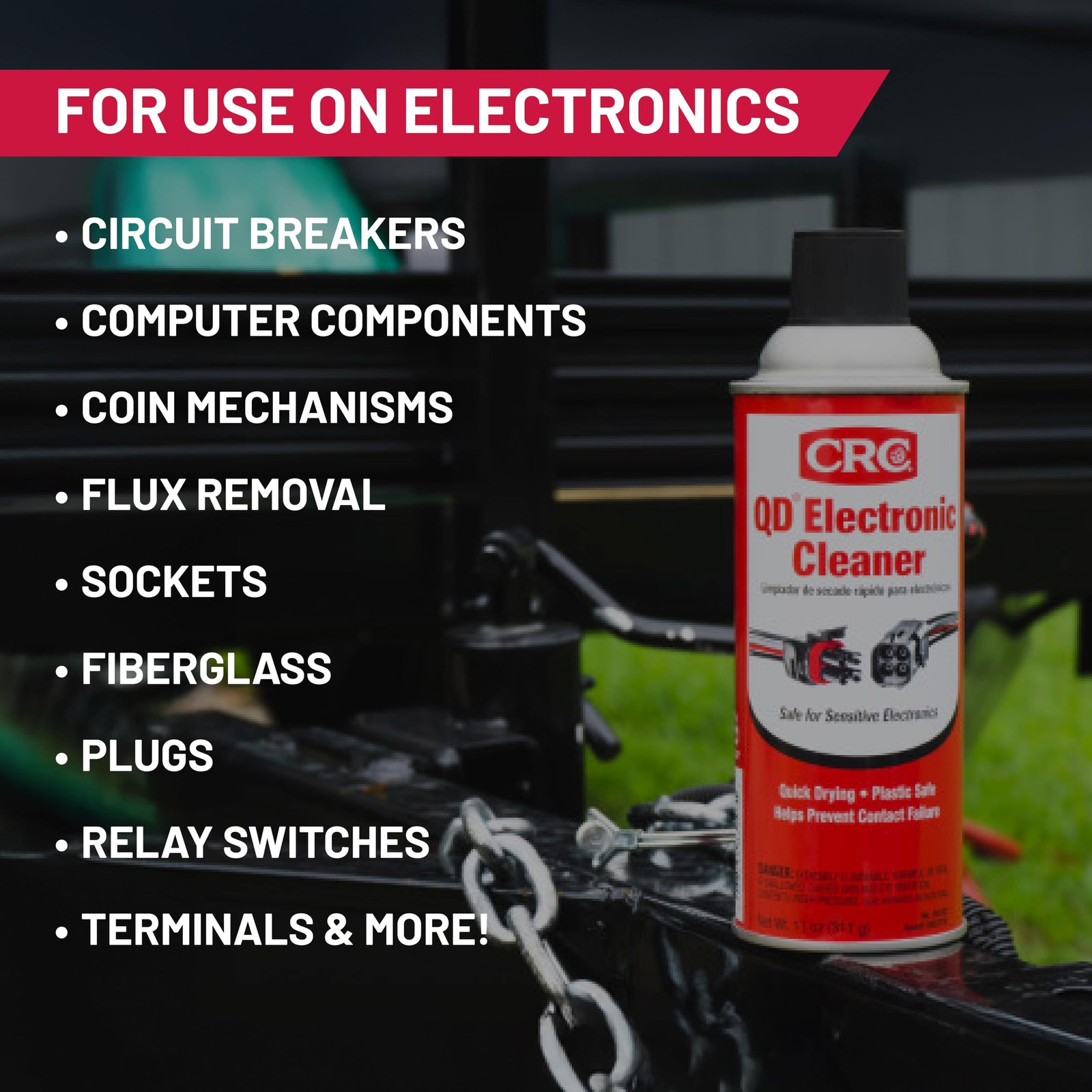 CRC 05103 QD Electronic Cleaner -11 Wt Oz 11 Ounce (Pack of 1), Red