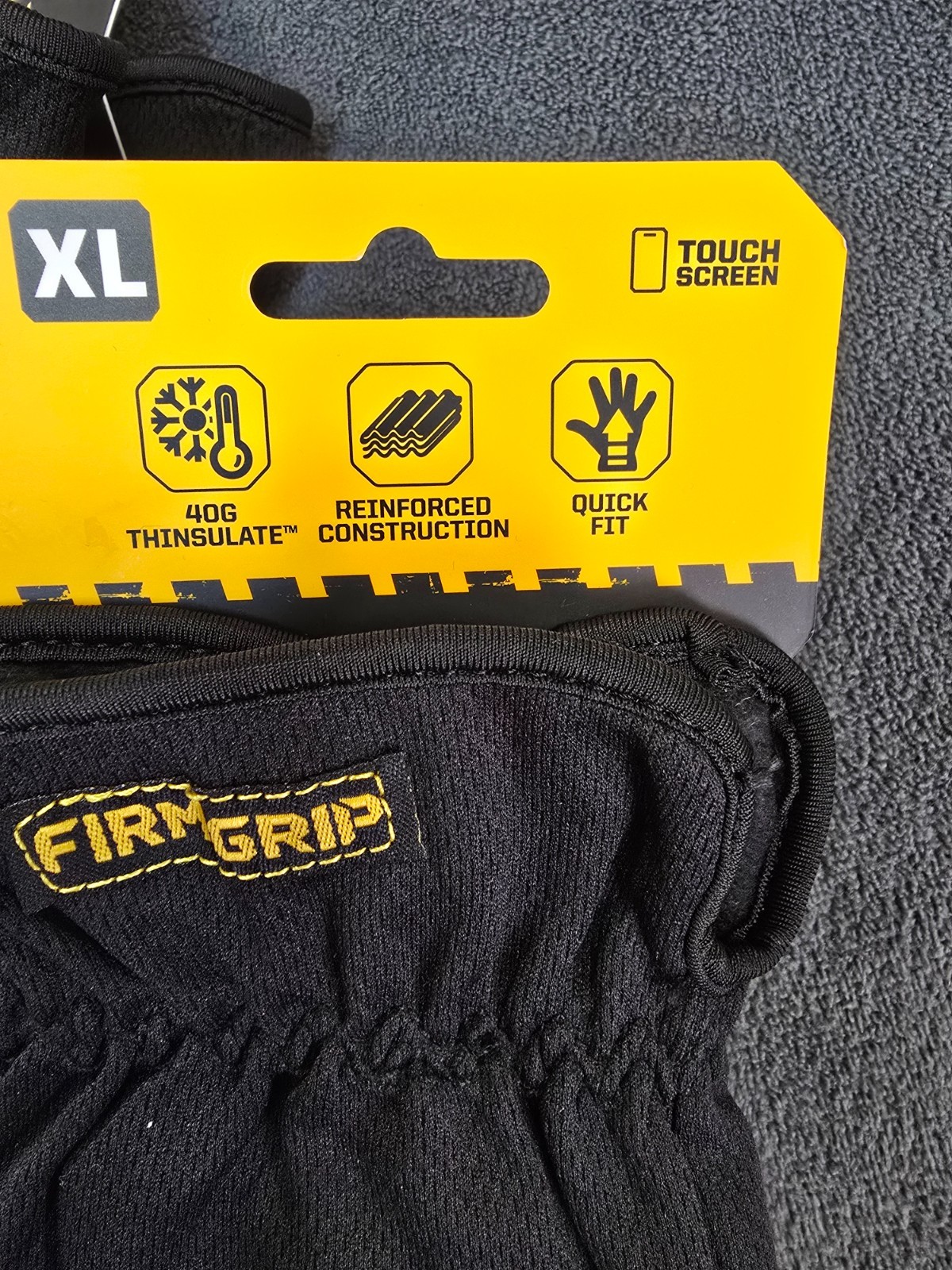 (2) Firm Grip X-Large Winter Utility Gloves with Thinsulate Liner 2186