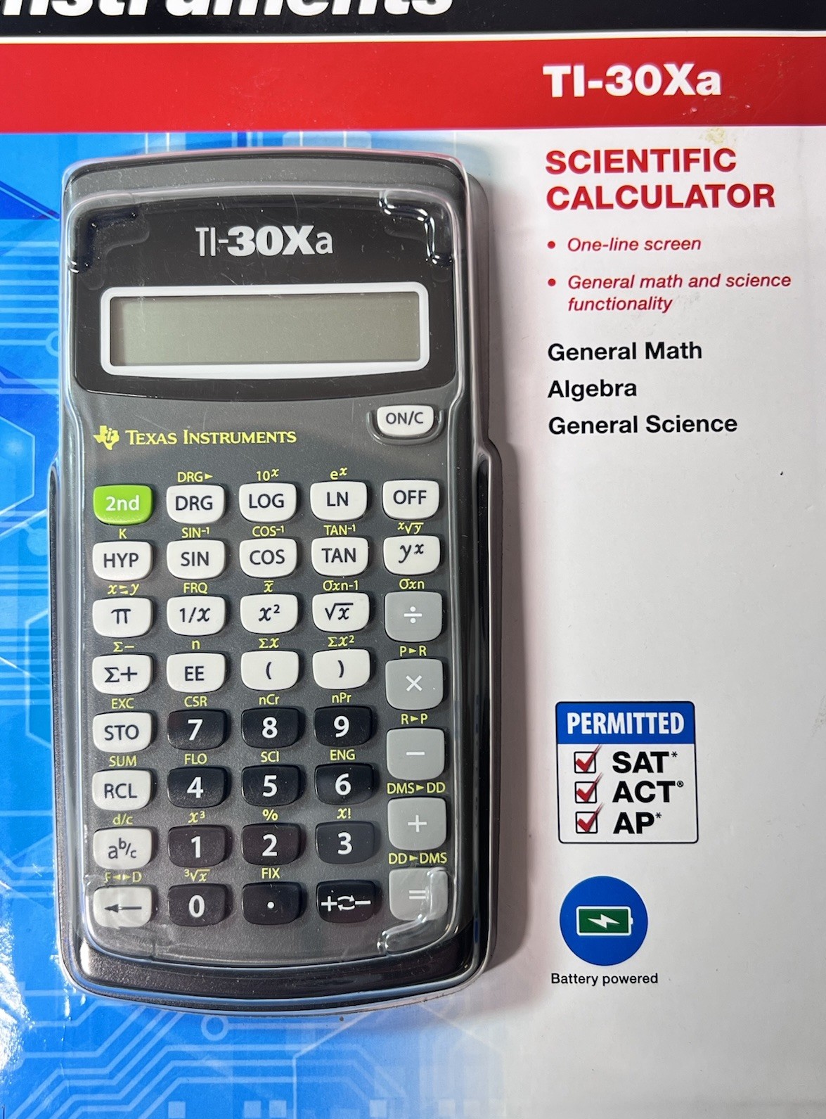Texas Instruments TI-30Xa Scientific Calculator Gray 2019 New