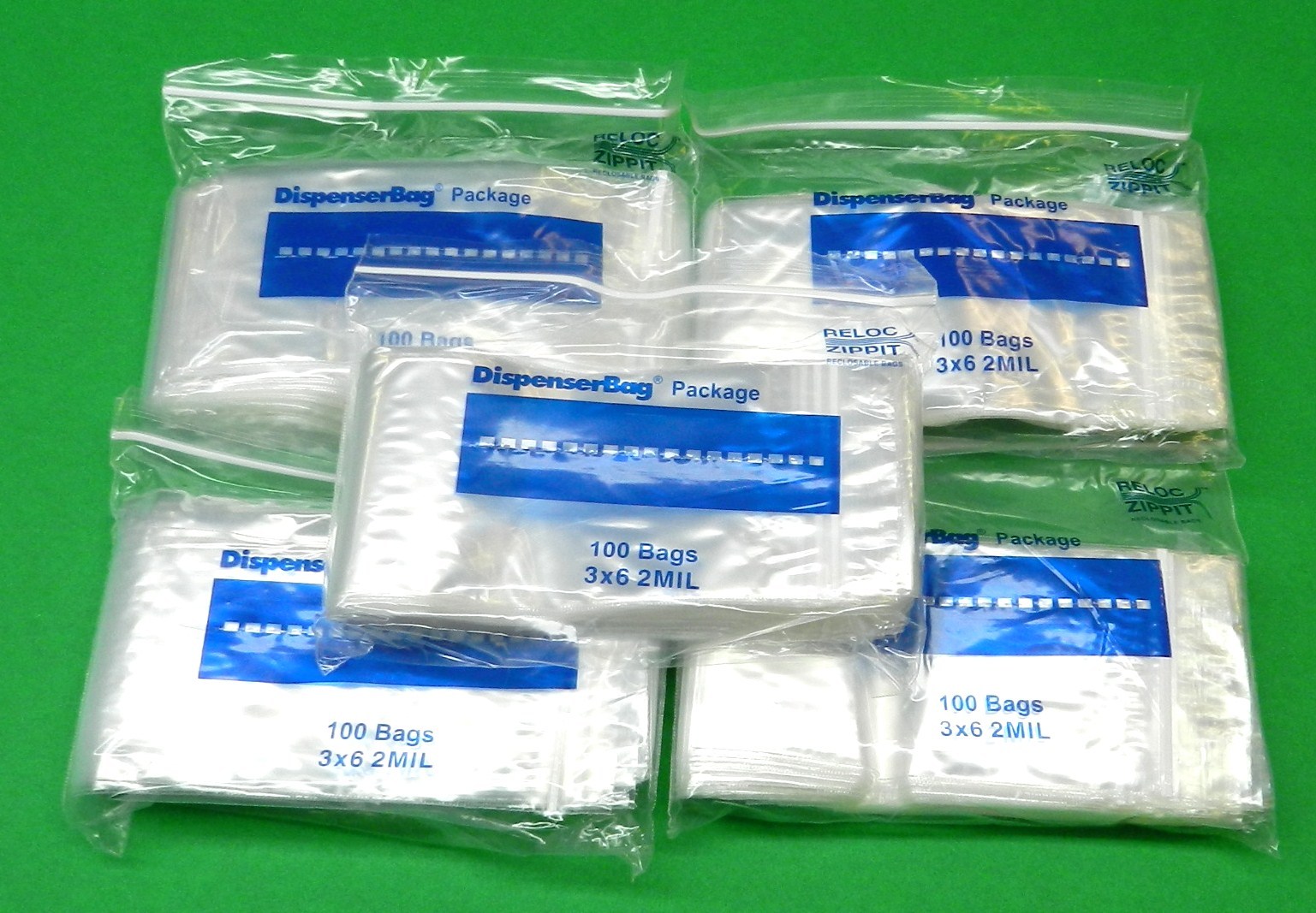 Reloc Zippit 3×6 Clear 2mil 500 Reclosable Bags Zip Seal Lock Poly 3″ x 6″ Bags