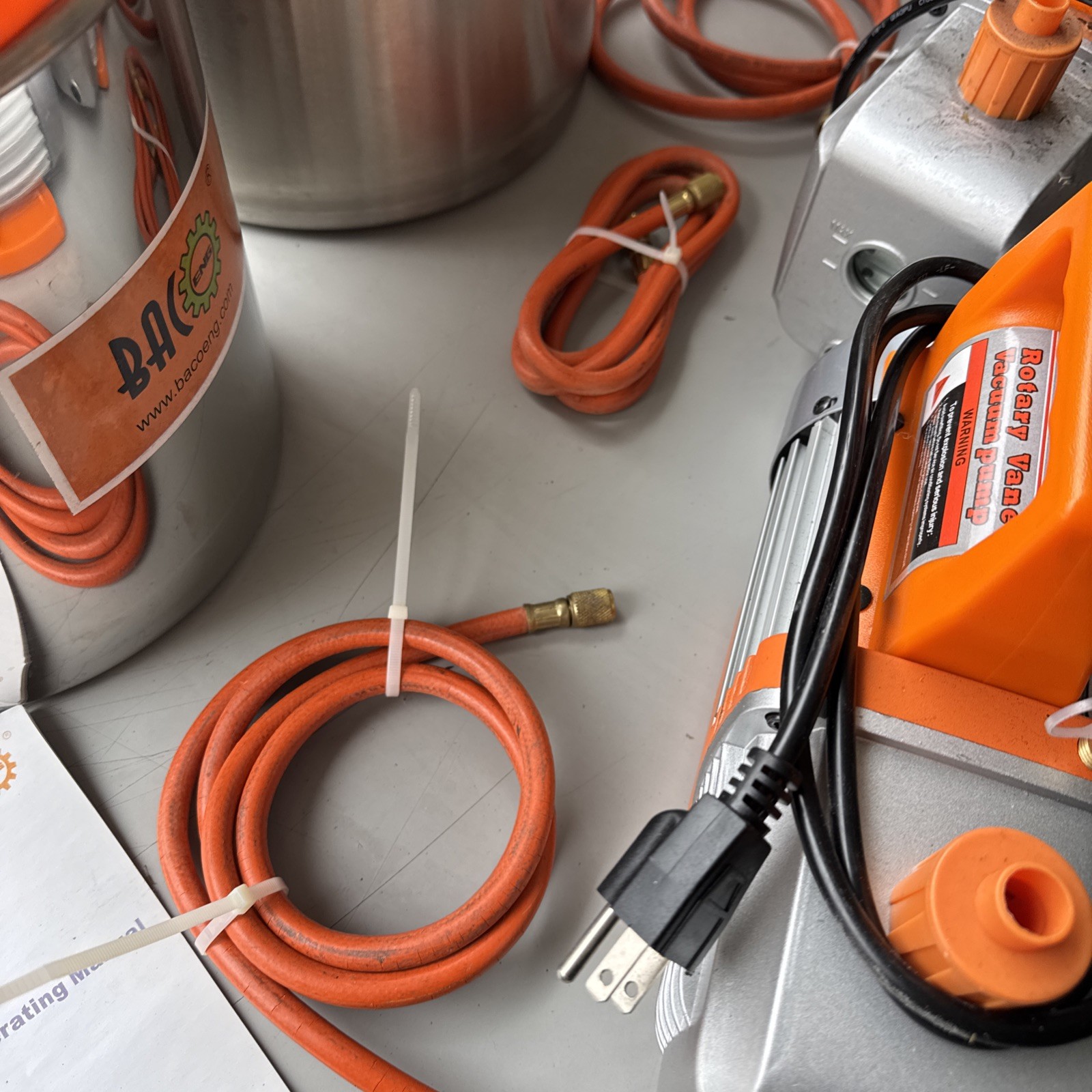 QTY 3 BACoeng Vacuum Pump Pots Hose READ! BAC OPEN TO DIVIDING LOT IF WANTED