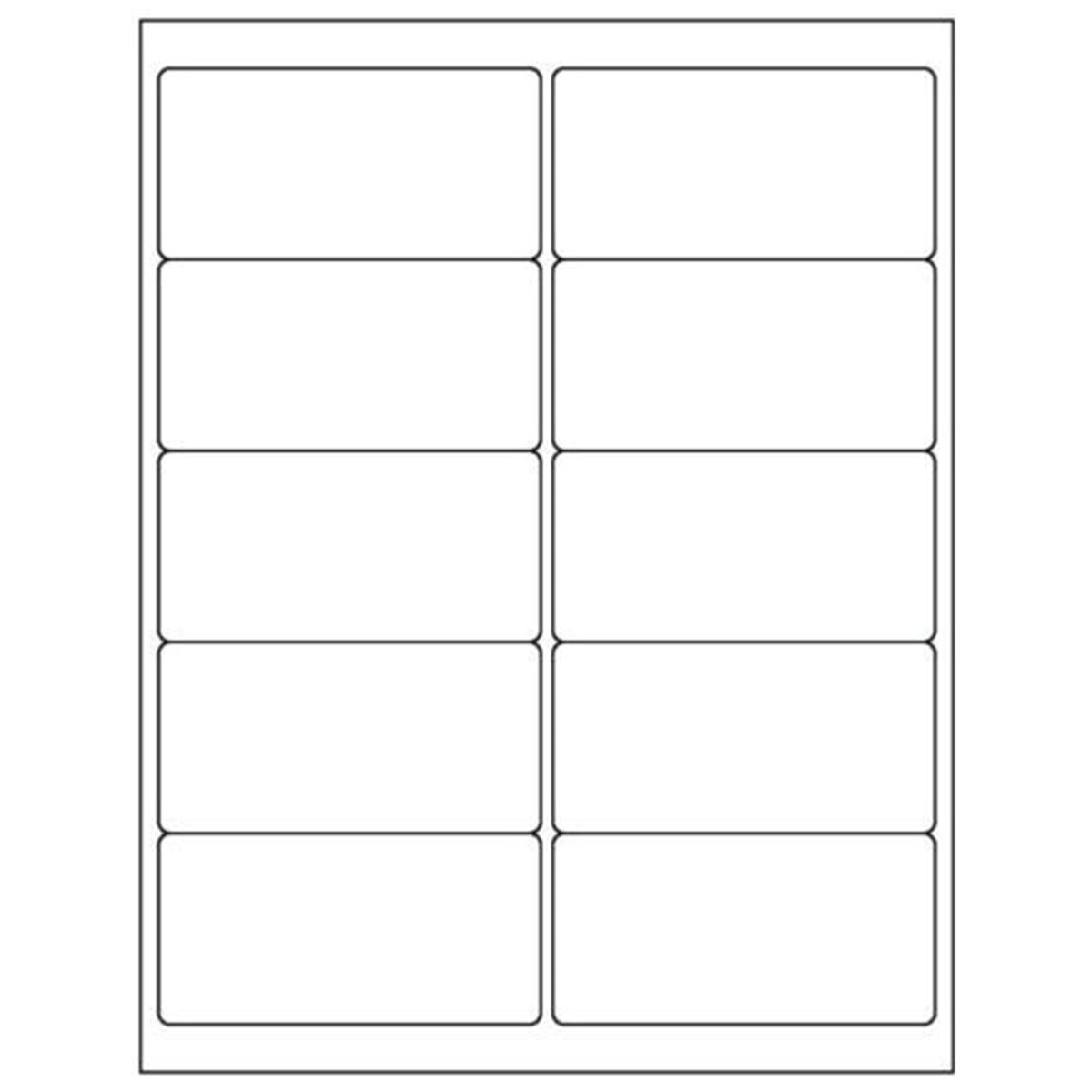 2000 Labels 2″ x 4″ Blank Postage Self Adhesive Mailing Labels 10 Up 200 Sheets