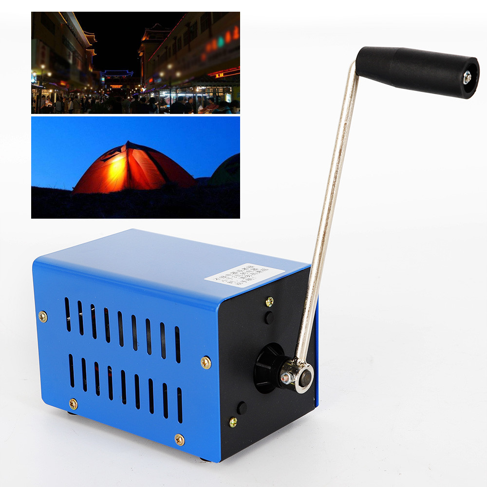Hand Crank Generator Dynamo Emergency Generator 12/15V USB Charging Portable
