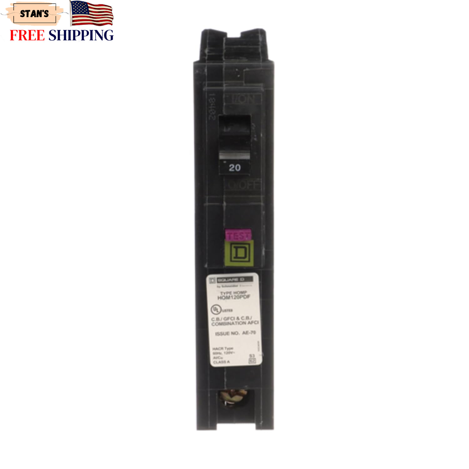by HOM120PDFC Homeline Plug-On Neutral 20 Amp Single-Pole Dual Function (CAF…
