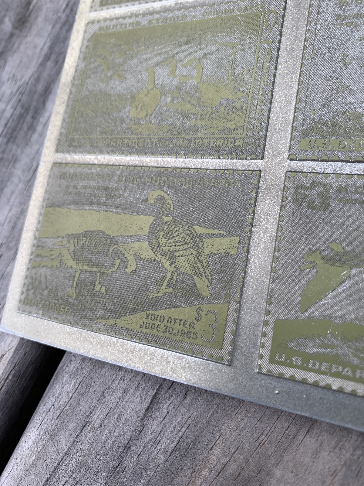 Vintage Federal Duck Stamp Micro Metal Photoengravers Plate 15.5 In X 12.5 In