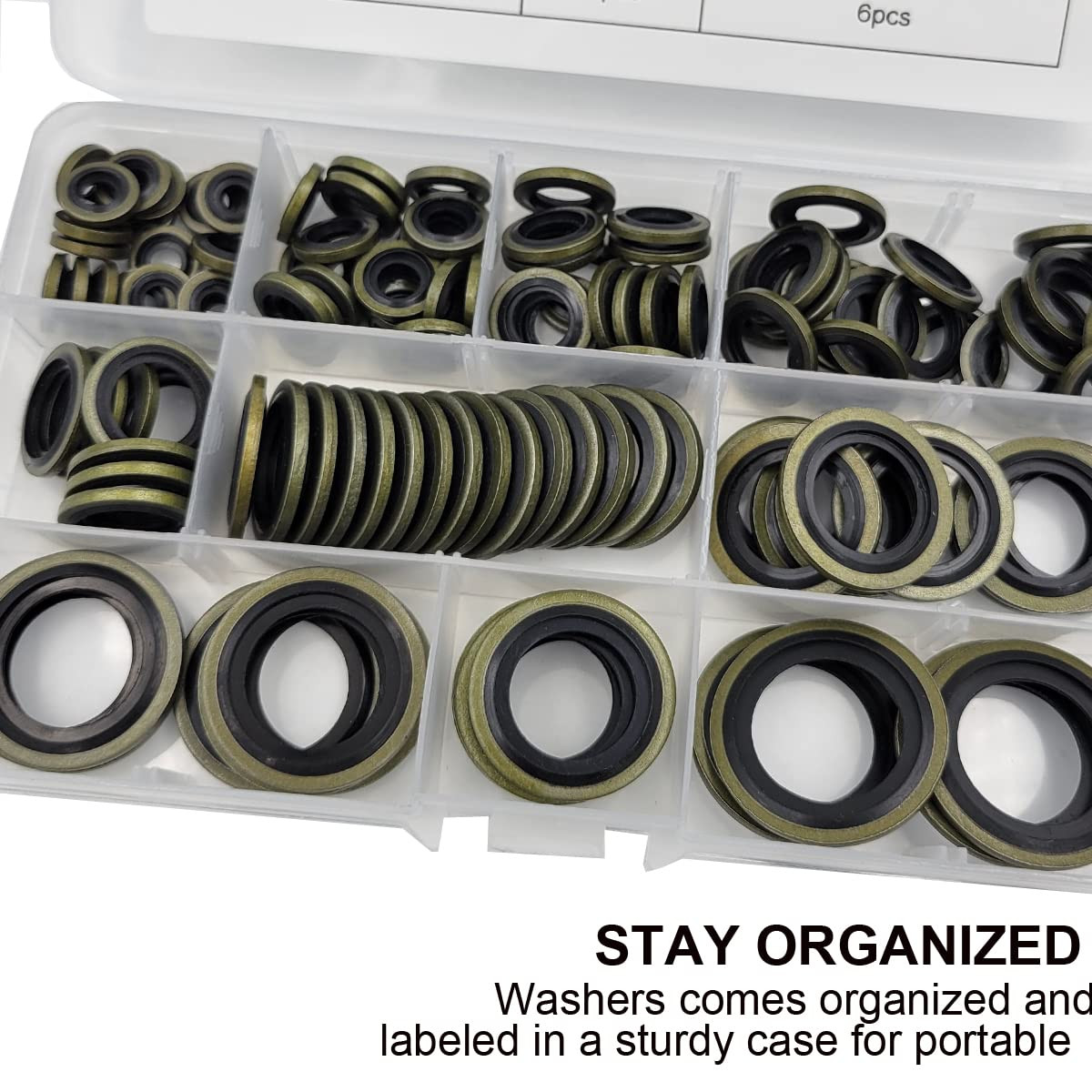130Pcs Self-Centered Bonded Seal Oil Washers Gasket Assortment Kit for Plumbing,