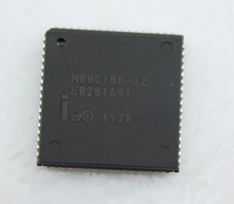 New Qty 1 Intel N80C188-12 PLCC-68 NOS Original OEM Parts Intel 1978