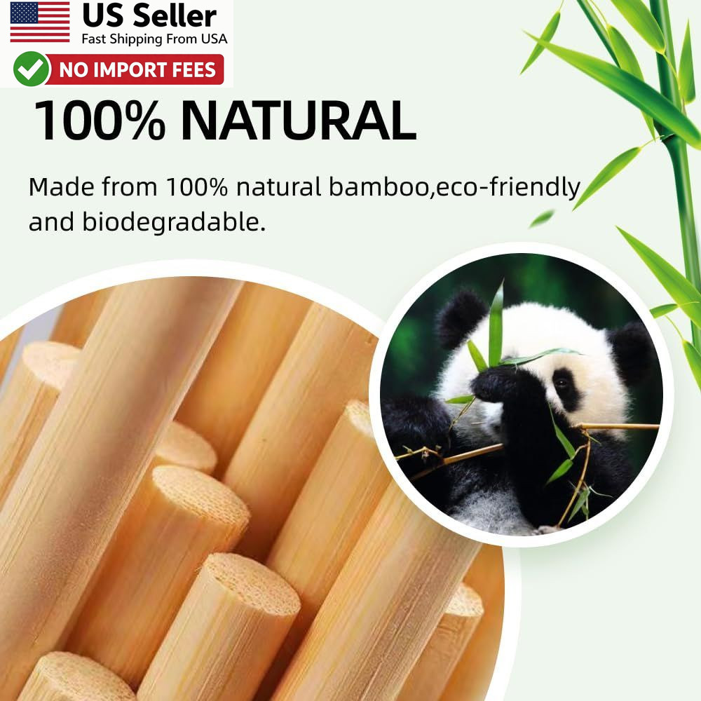 1/4 x 12 Inch Wooden Dowel Rods 25 PCS Unfinished Bamboo Sticks For Crafts USA