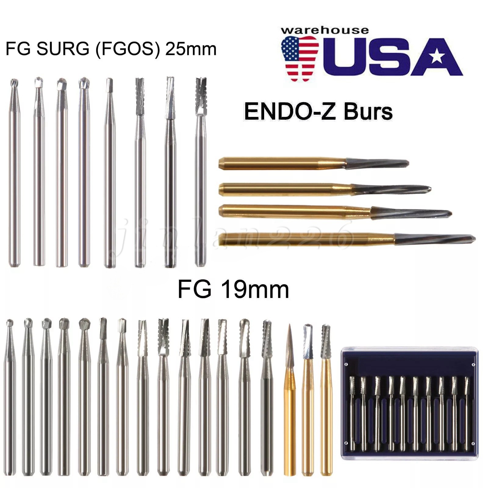 Dental Surgical/ Tungsten Carbide Burs Endo Bur For High Low Speed Handpiece VIP