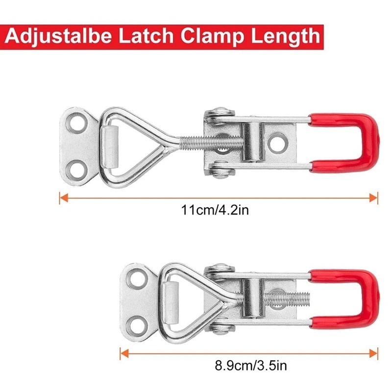 6 Pack Adjustable Toggle Latch Clamp Quick Release Pull Latch for Tool Box