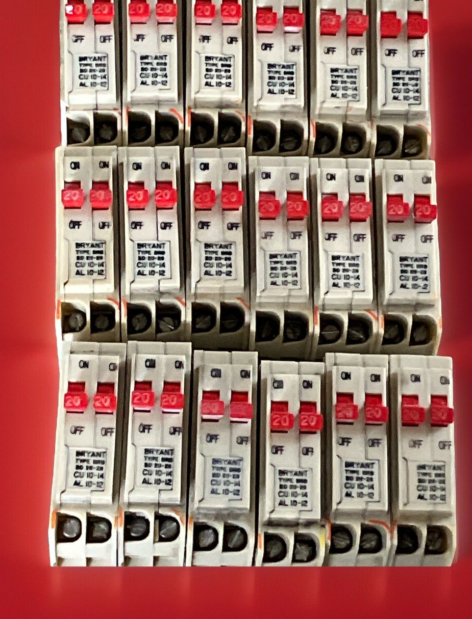 Bryant BD2020 Breaker CTL compliant Rejection Clip 20/20 Amp 10kA White RED