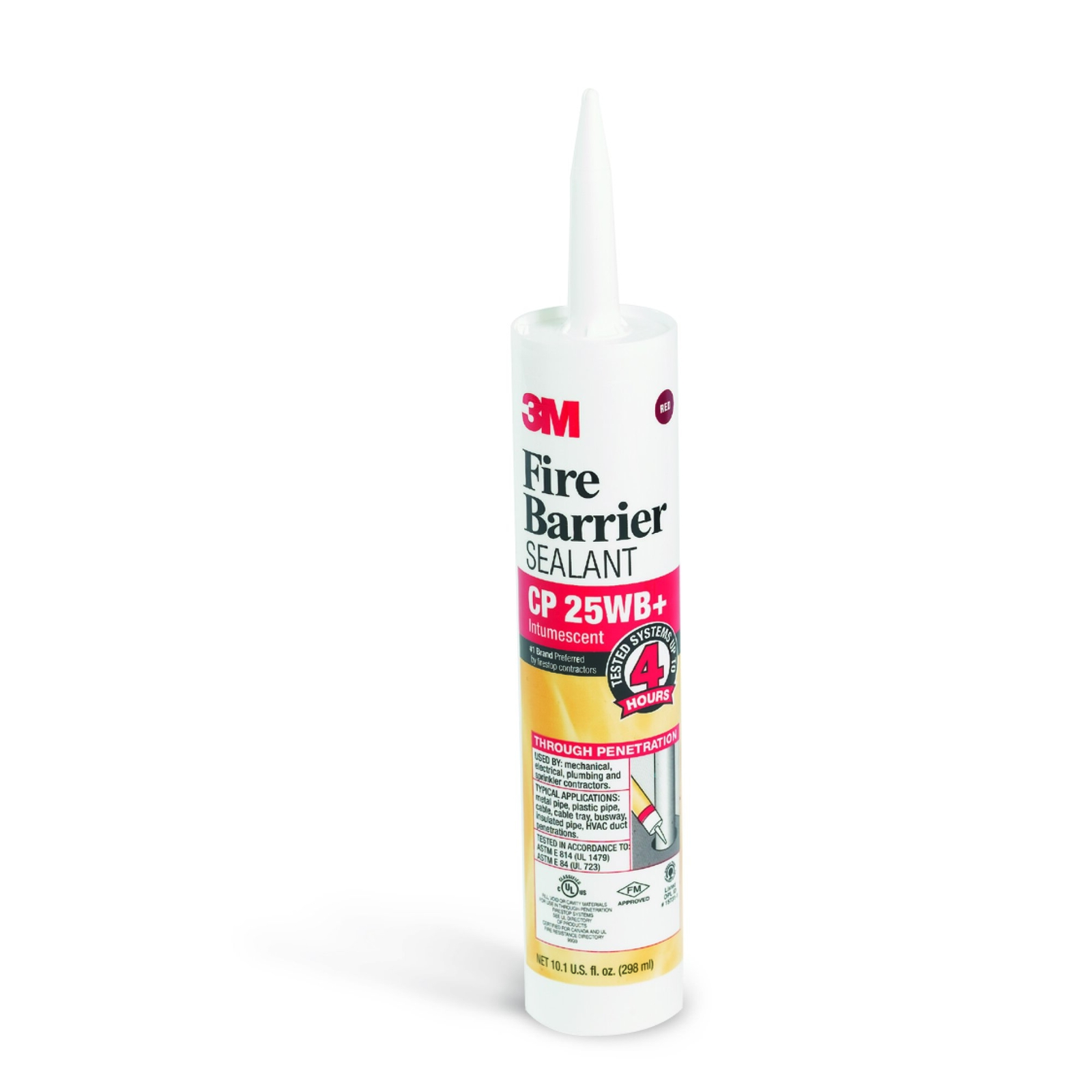 3M Fire Barrier Sealant CP 25WB+, Red, 10.1 fl oz Cartridge