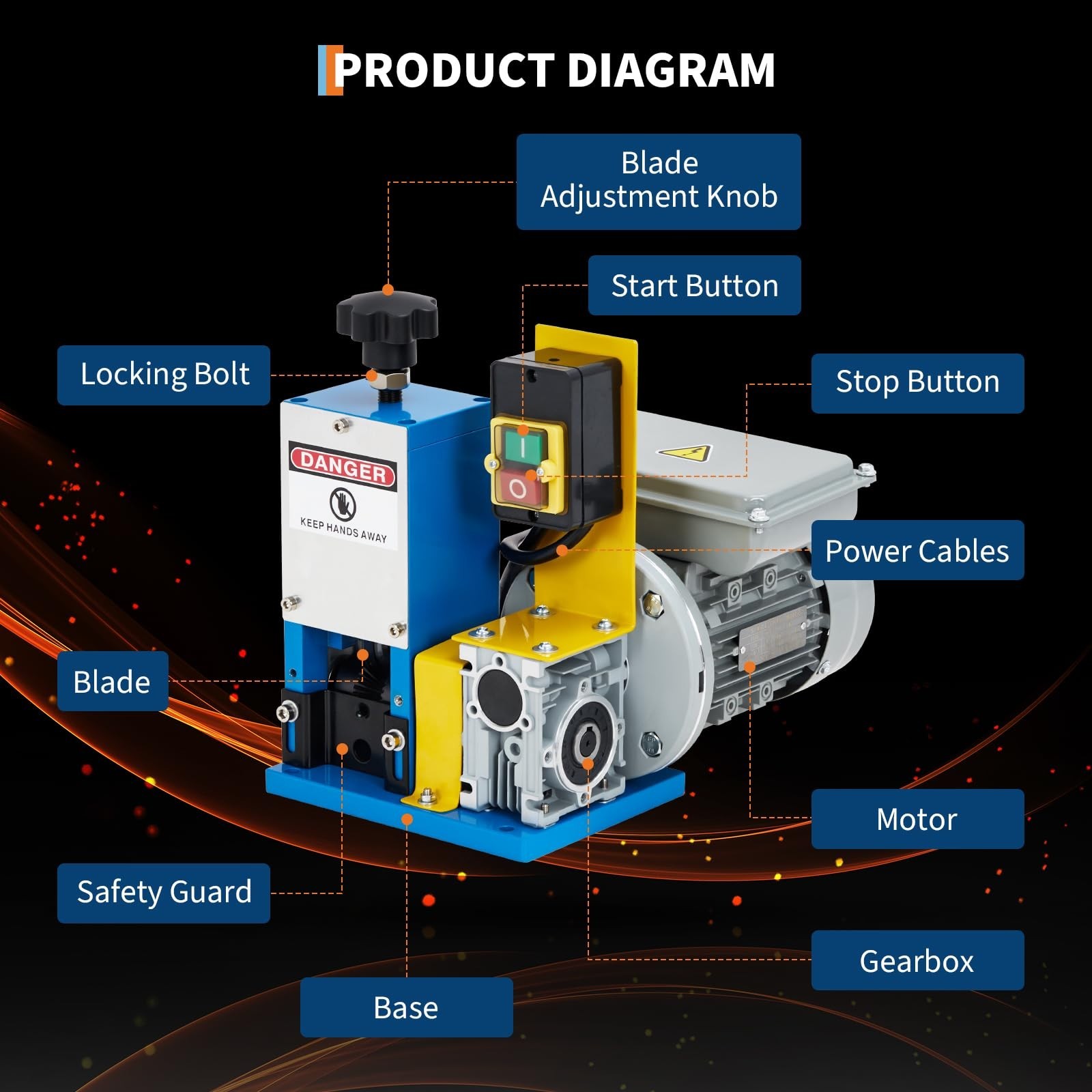 Aluminum Alloy Electric Wire Stripping Machine Single Channel 1.5-25mm