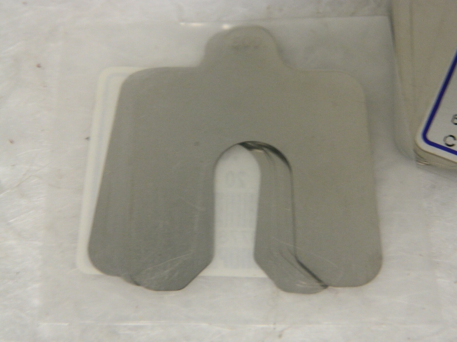 ShopAid Slotted Shim Stock 2″ Long x 2″ Wide x 0.003″ Thick Qty 40 00054379